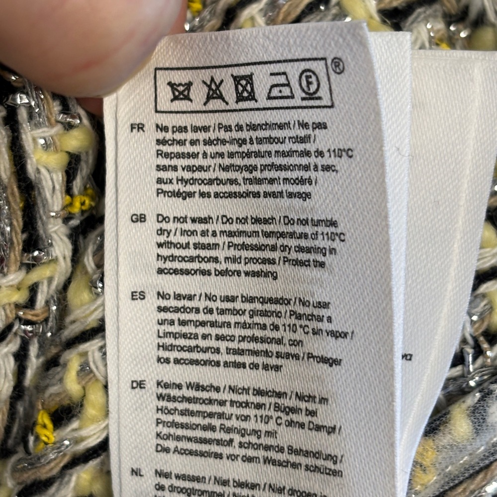 Maje Black and Cream Tweed Blazer - Picture 15 of 16